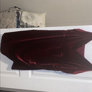 Red velvet dress